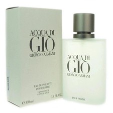 Aqua Di Gio By Giorgio Armani Men's Cologne EDT Spray 3.4 Oz (New And Sealed) picture