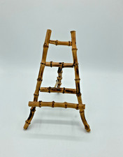Vintage bamboo tabletop photo art display stand picture