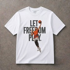 SALE ITEM Premium Printed Freedom Quote Shirt – Let Freedom Play Graphic Tee picture