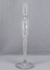 Antique Pairpoint Buckingham Pattern 16 Inch Engraved Cut Glass Candlestick picture