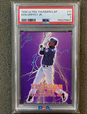 Fleer Ultra 1996 Thunder Clap Ken Griffey Jr #11 Mariners PSA 7 NM picture