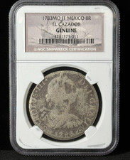 1783-Mo FF Mexico 8 Reales El Cazador NGC Genuine Shipwreck Coin picture