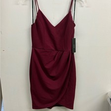 Lulu's Black Spaghetti-Strap Tulip-Hem Mini Dress NWT picture
