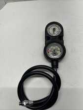 U.S. Divers Pivot Double Gauge Console. Pressure And Depth. Tested. Scuba.  picture