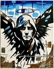DC/Vertigo: Lucifer - 11x14 Canvas Original Art by Juan Zamora COA - NOT a Print picture