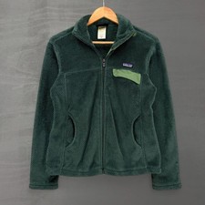 Vintage Patagonia Re-Tool Full Zip Fleece Jacket Green Polartec Women Medihm picture