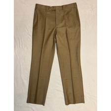 Santorelli Romeo Luxury Serge Tan Wool Dress Pants 36 Italy 1900F Mens picture