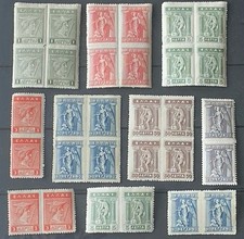 GREECE POSTAGE STAMPS-BLOCKS/MULTIPLES-HERMES & IRIS-1911 TO 1920’s (30) MH/MNH picture