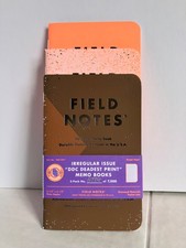 Field Notes DDC Deadest Print Set Of 3 Unwrapped DDC-054 Brown & Orange 6774 picture