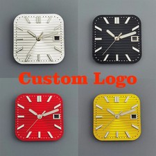 29.5mm Watch Dial Square Horizontal Stripe Retro Design For NH35 NH36 Parts picture