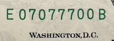 🔥 BINARY 🔥WET INK TRANSFER ERROR 🍀 LUCKY 7’s  UNC 💎GEM Fancy Serial Number picture