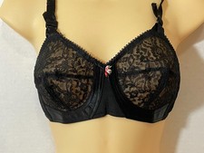 Vtg Bestform PARISIENNE LACE & Satin Pointy Bra Floral Whimsigoth Vamp y 32B picture