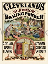 Cleveland's Superior Baking Powder z14 Metal Sign 3 Sizes to Choose From picture