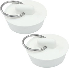 2 Pack Universal Drain Stoppers, Rubber, 1-1/4 Inch picture