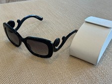 Authentic PRADA Baroque Sunglasses Black Grey Gradient SPR 27O PR27OS with Case picture