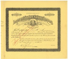 Iaeger and Southern Railway Company. Stock Certificate picture