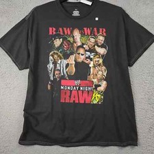 WWE WWF Shirt Mens Extra Large XL Black Monday Night Raw Wrestling Retro 90s NWT picture