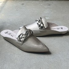 Bellini Women's Bellini Finally Pointed Toe Mules Sz 11 Braided Chain Strap picture