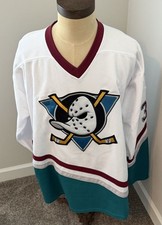 Vintage CCM Mighty Ducks Jersey Goldberg Anaheim Hockey Jersey Mens 54 picture