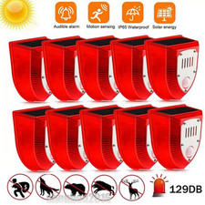 Solar Motion Sensor Alarm Emits Loud Dog Barking & Gunshot Sounds up to 129db picture