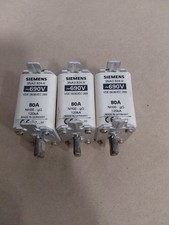 3pc Lot Siemens 3NA3 824-6 80A 690Vac. picture