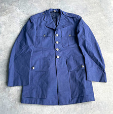 True Vintage 1960s USAF Blue Shade 84 Tropical Wool Service Dress Coat  picture