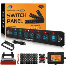 AUXBEAM 8 Gang AS-R80 RGB Multifunction Switch Panel Control Relay System Kit picture