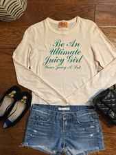 Vintage 00s Juicy Couture Orange Tag Tee USA RARE HTF Ultimate Girl Small NWOT picture