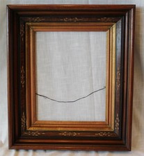 Antique Deep Walnut Wood Frame Large Victorian 18