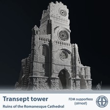 Romanesque Temple Transept Tower | Wargame Terrain |  Multi-Piece | FDM printed picture