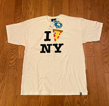 Kidrobot Yummy I Pizza NY White Graphic Print Crew Neck T-Shirt Men’s XL picture