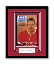 Henri Richard Autograph Signed 11x14 Framed Photo Montreal Canadiens Hockey ACOA picture