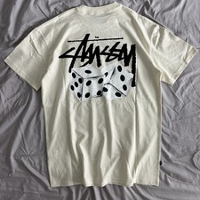 🎲Stüssy AU Pair of Dice Tee Natural Size: S, Brand New, 100% Authentic  picture