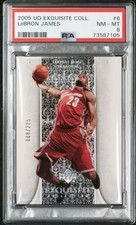 2005-2006 UD UPPER DECK EXQUISITE COLLECTION #6 088/225 LEBRON JAMES PSA 8 NBA picture