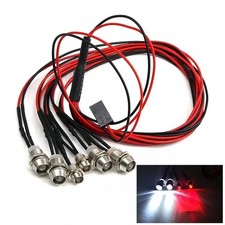 8PCS LED Light Kit for 1/8 1/10 HSP Redcat RC Car Truck SUV Red and White picture