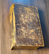 Early 19th Century T. Scott Holy Bible English Leather Binding Book picture