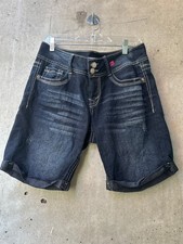 No Boundaries Dark Wash Denim Bermuda Shorts picture