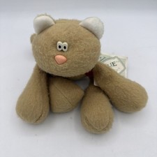 Vtg 1985 Hallmark Plush CALLIE Cat Kitten Floppy Christmas Kitty 5” picture