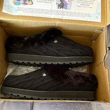 BOBS from Skechers Keepsakes Ice Angel Memory Foam Faux Fur Slipper Black 9M picture