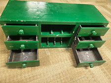 Antique Tabletop Spice Cabinet. Desk Organizer Cabinet With 6 Drawers. Rustic picture