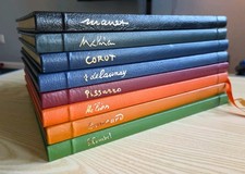 Easton Press Art Masters 8 Vol Lot Leather Bound Manet Pissarro Courbet Bonnard picture