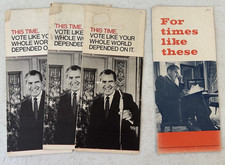 4 Richard Nixon presidential campaign brochure VTG 1968 This Time Like These  picture