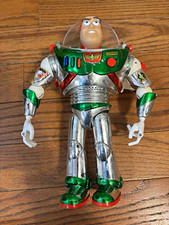 Christmas Holiday Hero 1998 Disney Mattel Toy Story Buzz Lightyear helmet missin picture