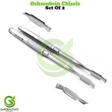 2Pcs Ochsenbein Periodontal Chisel #1 - #2 Beveled Splitting Reshaping Tools picture