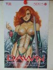 Joseph Linsner DAWN #1 Original Comic Shop Promo Poster Sirius 1995 NM picture