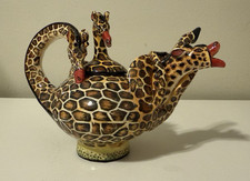 Somandla & Sthabiso signed 2009 Ardmore — rare upside-down giraffe teapot  picture