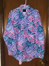Vintage Mens Frontier Series Mens Western Shirt Large Very Colorful 90s picture