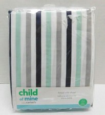 Carter's Child of Mine Boys Fitted Crib Sheet Multi-Colored Striped picture