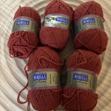 VTG Bernat Berella SPORTSPUN Yarn Copper #2855 Lot 5 SKEINS picture