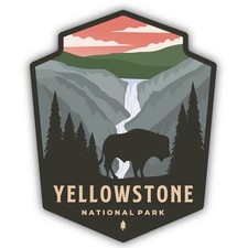 Yellowstone National Park Emblem Cut To Shape Vinyl Sticker picture